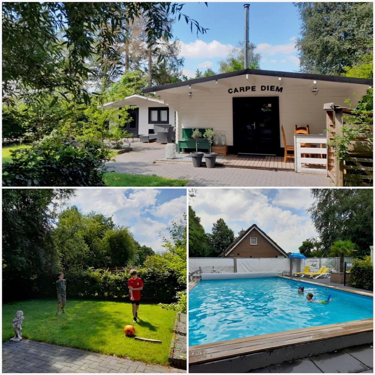 Carpe Diem, Het Ruime Chalet Met Houtkachel Nabij Wildlands Emmen Schoonebeek Esterno foto